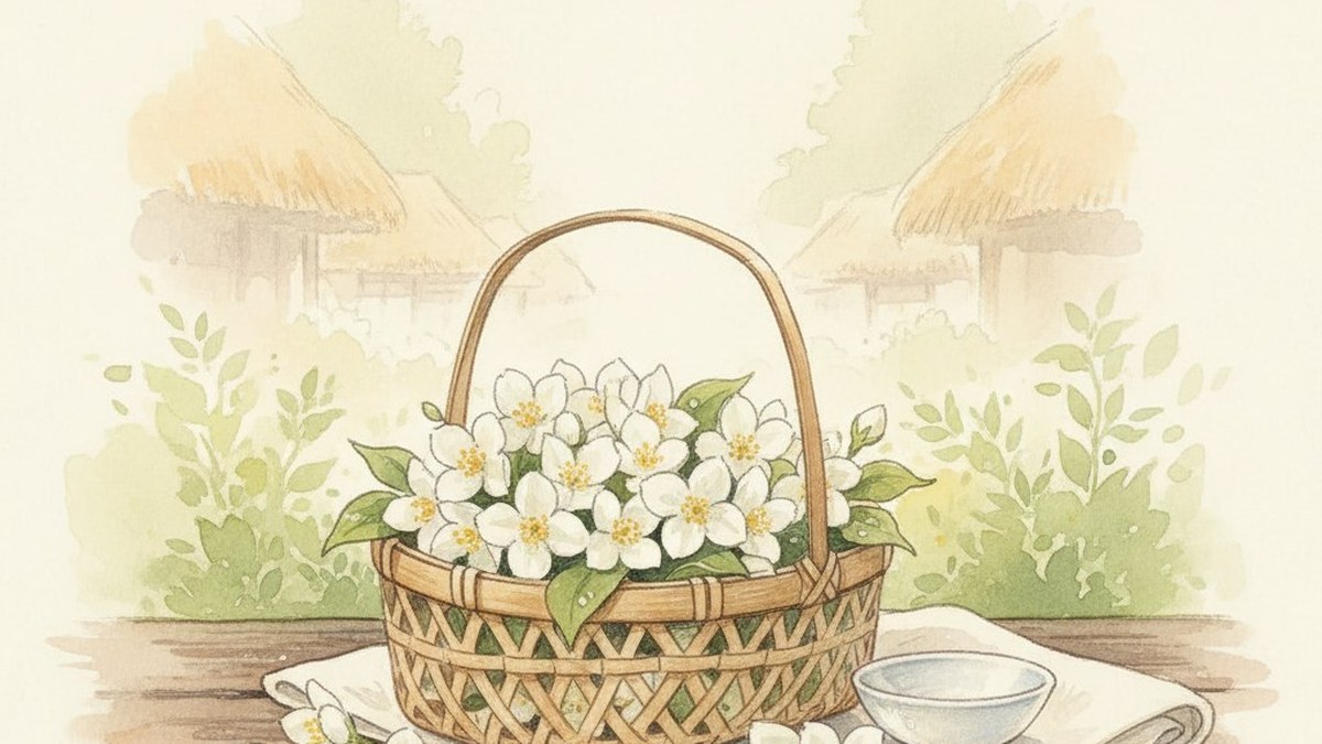 Jasmine (hoa nhai) - a delicate Vietnamese floral hidden in Hanoi's quiet alleys, also a star ingredient at NOTE Lotte Mall West Lake workshop